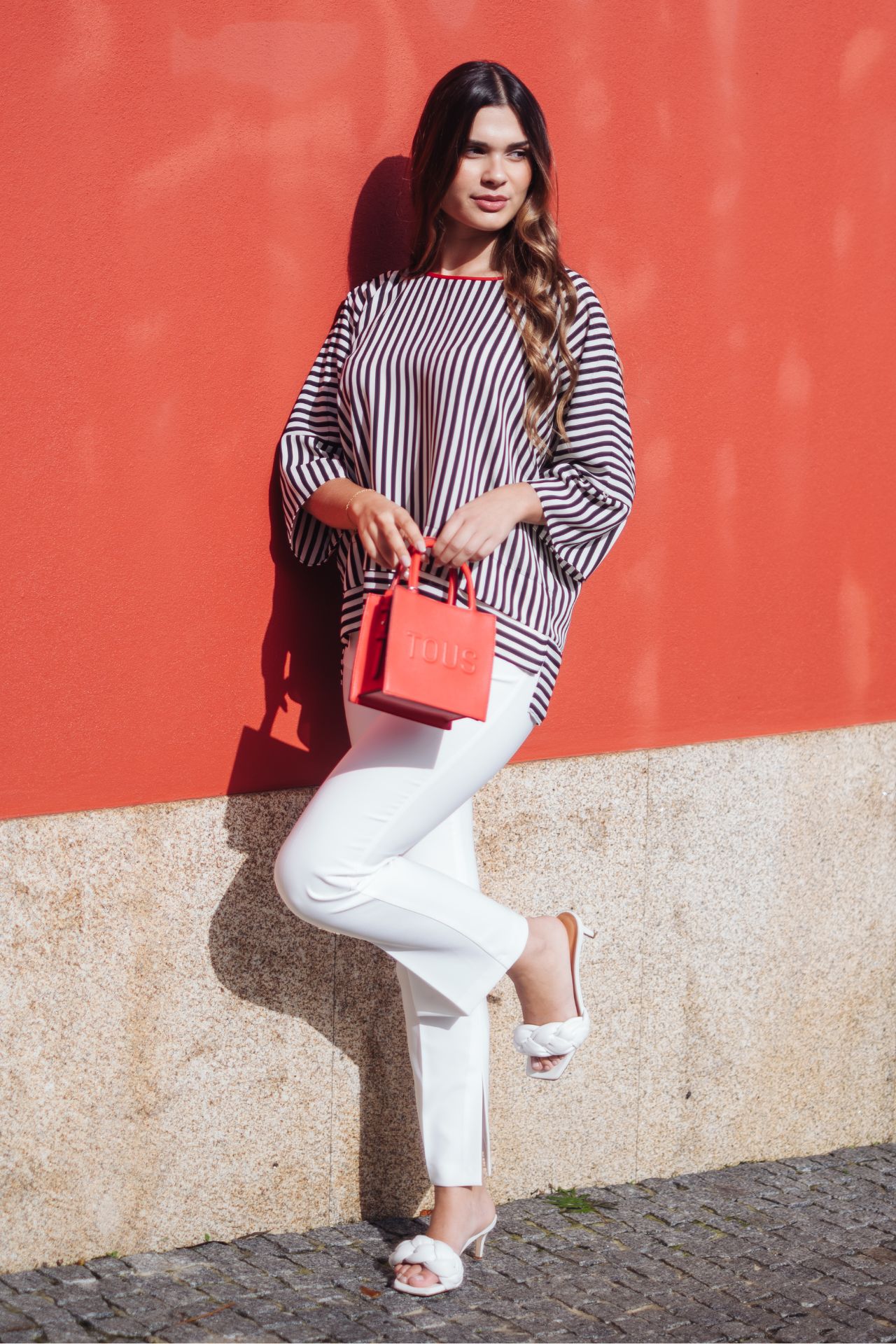 Oversized striped jumper