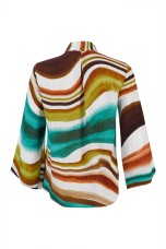 Adjustable ribbon collar blouse