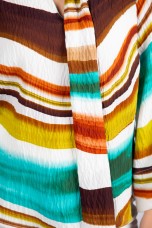 Adjustable ribbon collar blouse