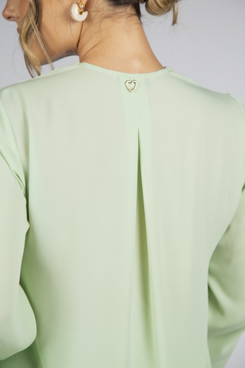 Invisible zip blouse