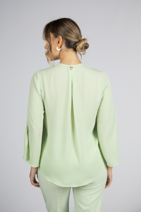 Invisible zip blouse