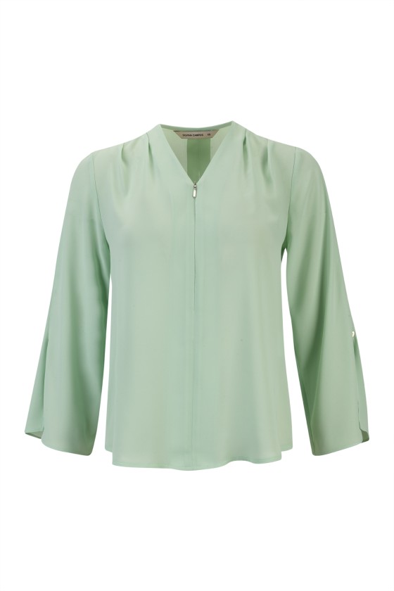 Invisible zip blouse