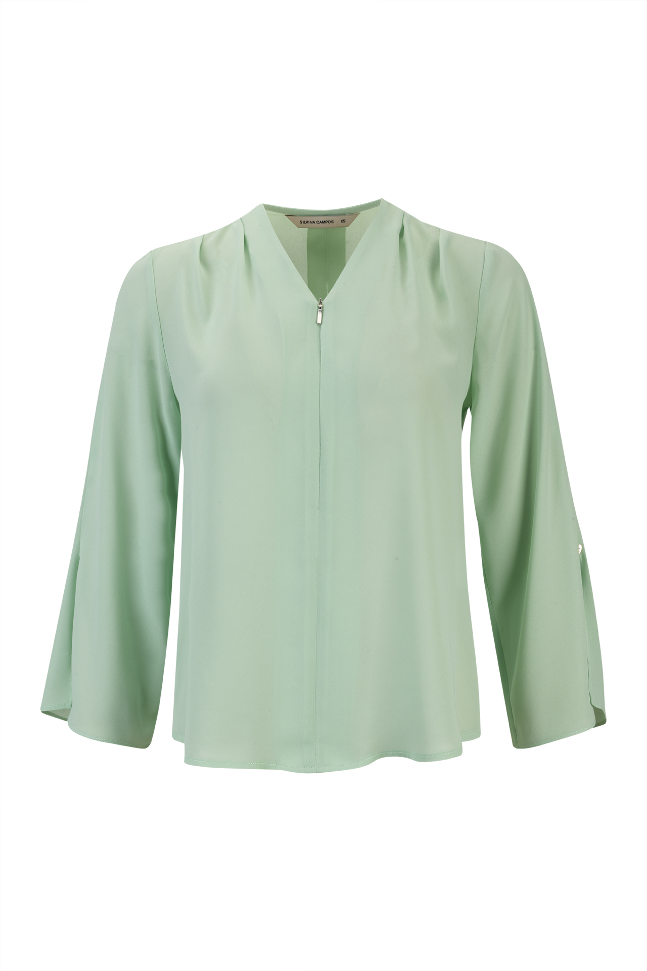 Invisible zip blouse