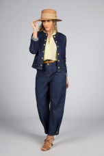 Invisible zip blouse