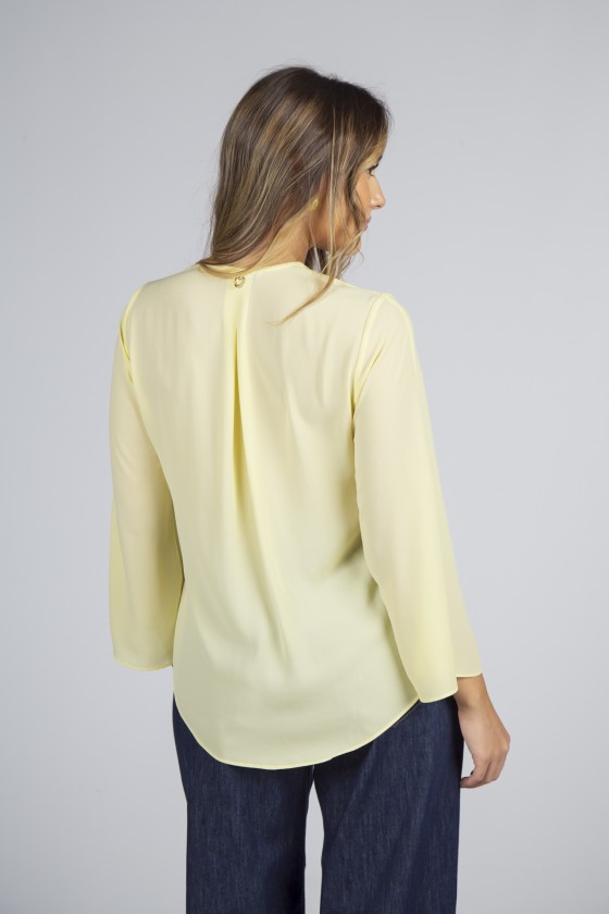 Invisible zip blouse