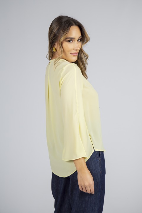 Invisible zip blouse