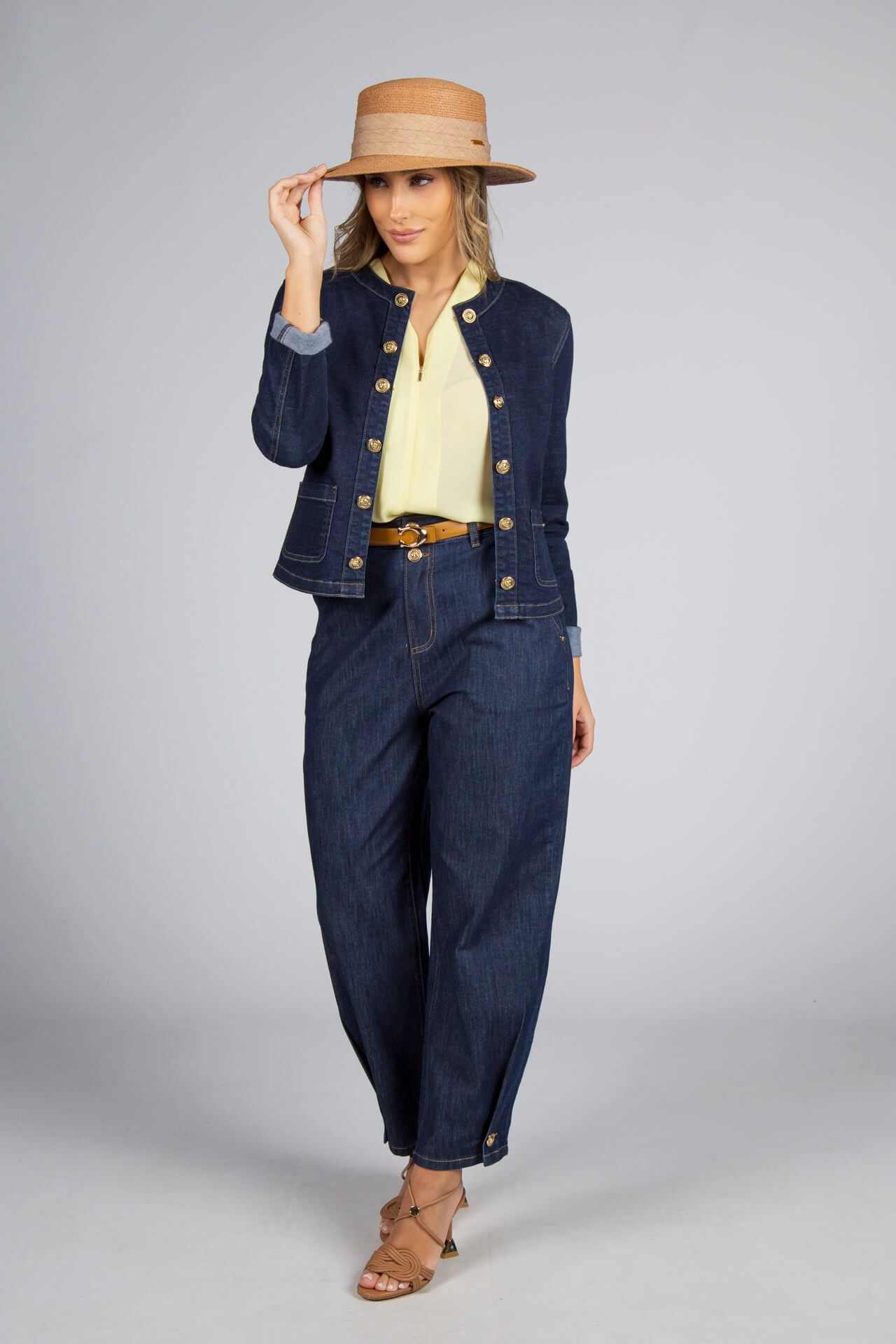 Invisible zip blouse