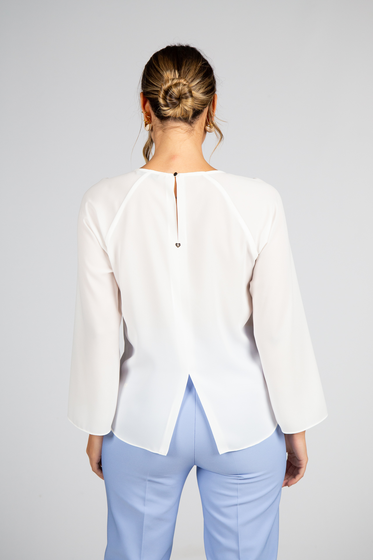 Túnica gola drapeada