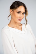 Túnica gola drapeada