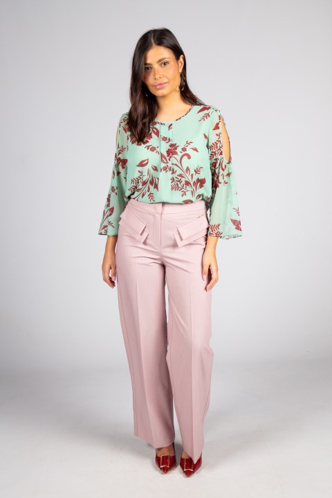 T�nica mangas com abertura