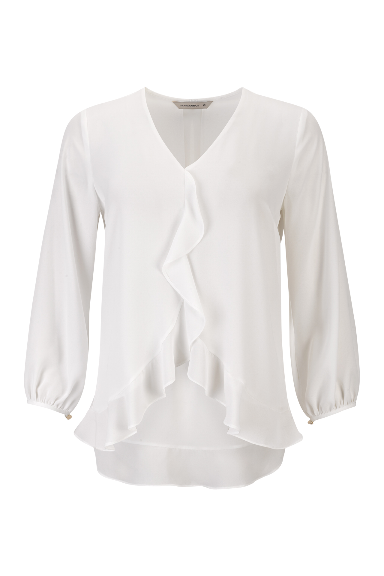 Túnica folhos e laçada