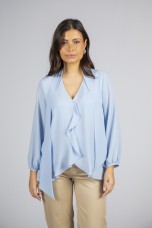 Túnica folhos e laçada