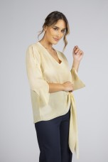 Túnica laçada lateral