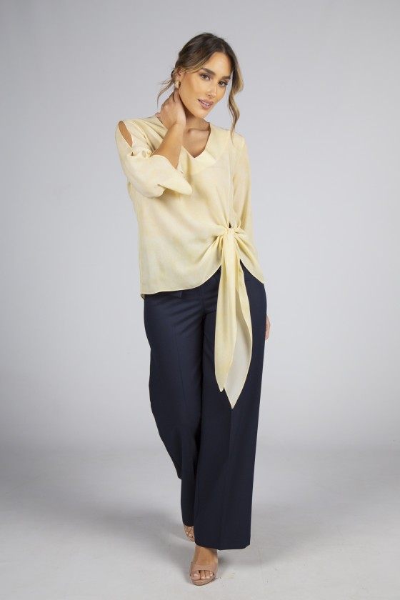 Túnica laçada lateral