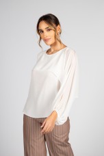 T�nica mangas efeito capa