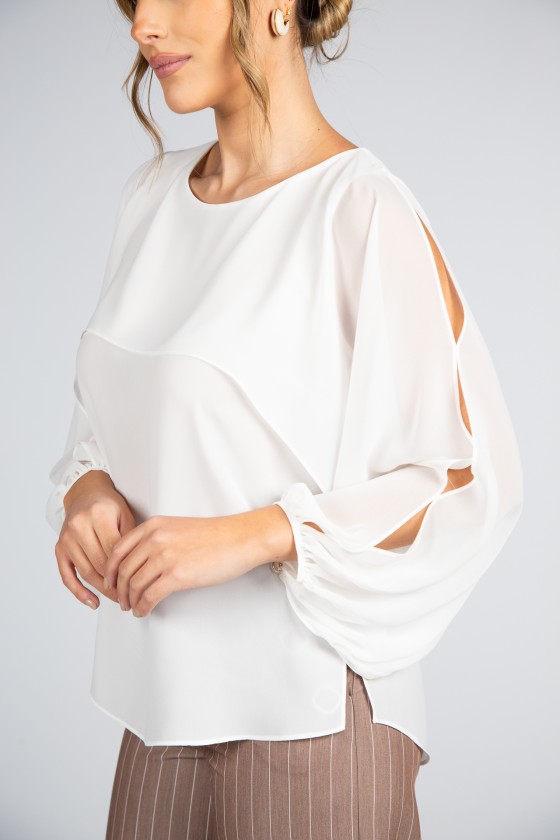 T�nica mangas efeito capa