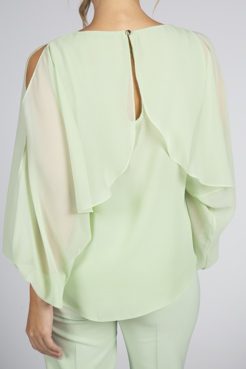 Tunique � manches effet cape