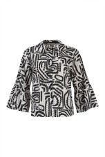 Cotton blouse with ethnic pattern