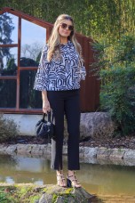 Cotton blouse with ethnic pattern