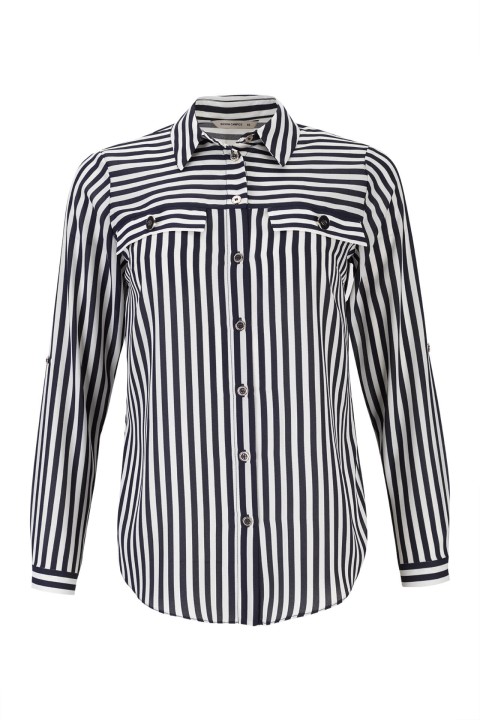 Shirt blouse with stripes
