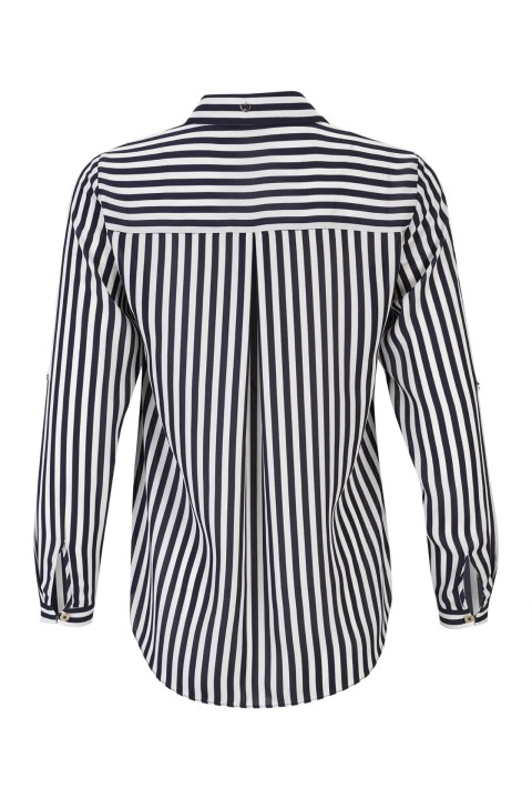 Shirt blouse with stripes