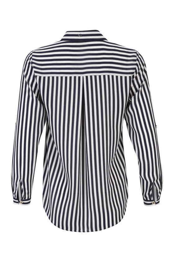 Shirt blouse with stripes