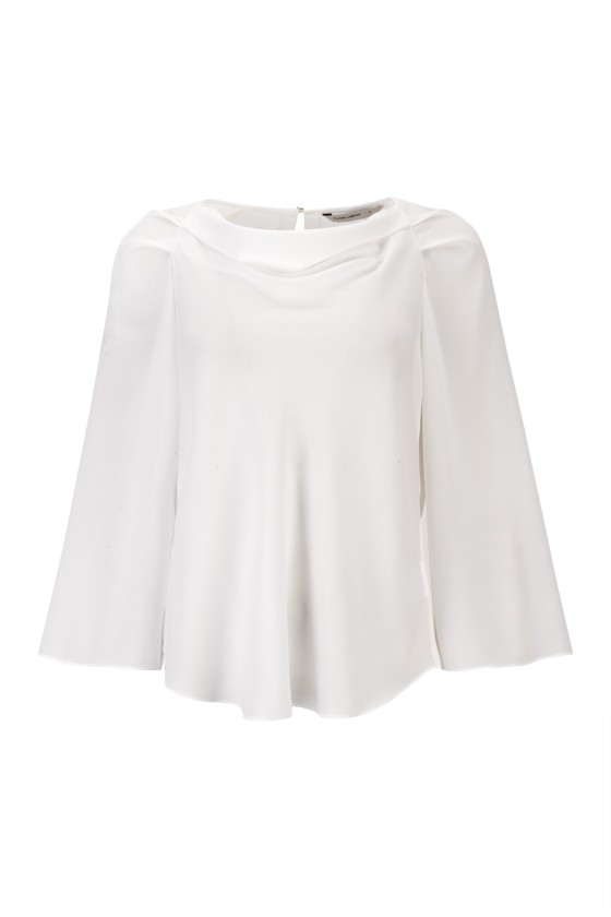 Túnica gola drapeada