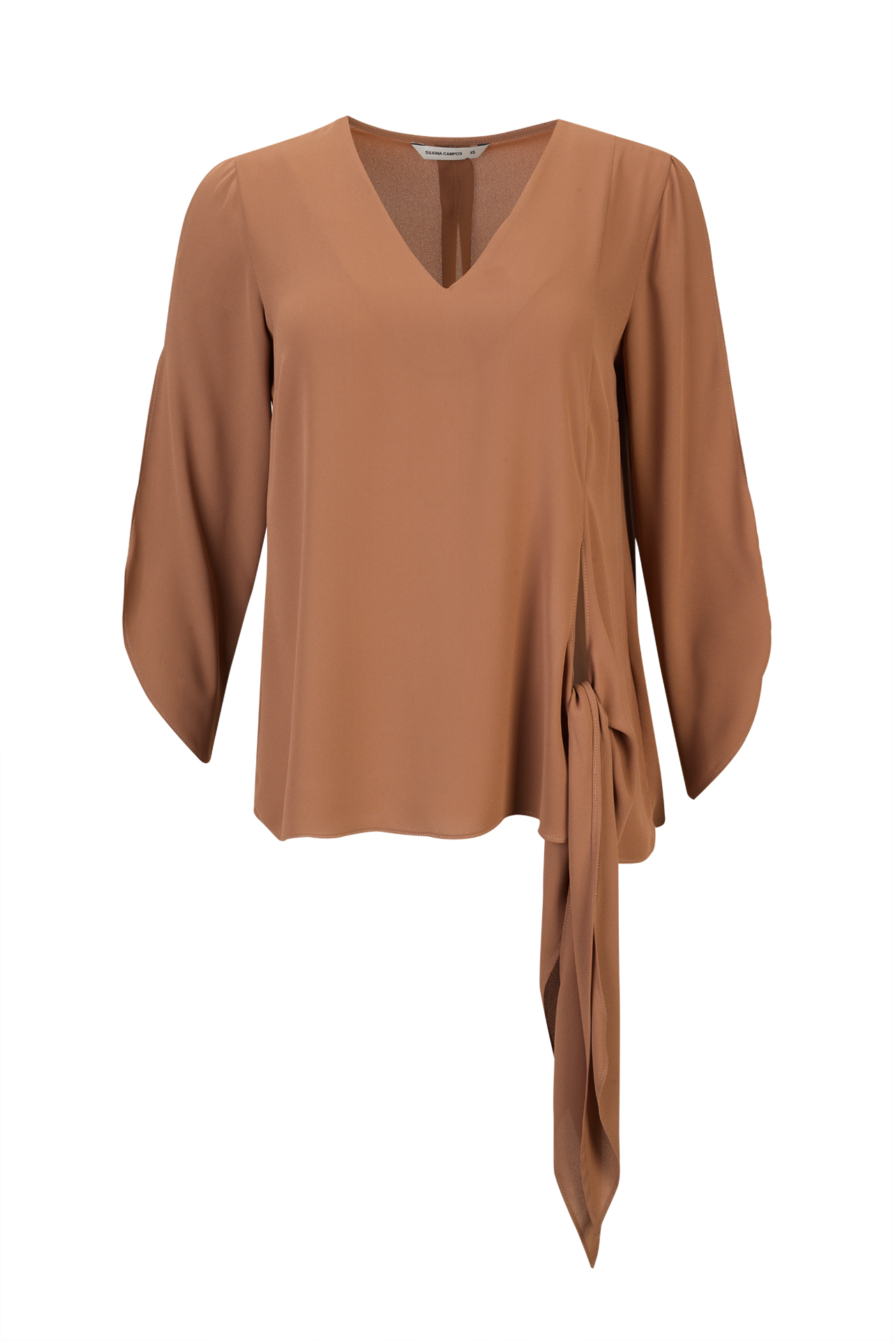 Blouse with side bow