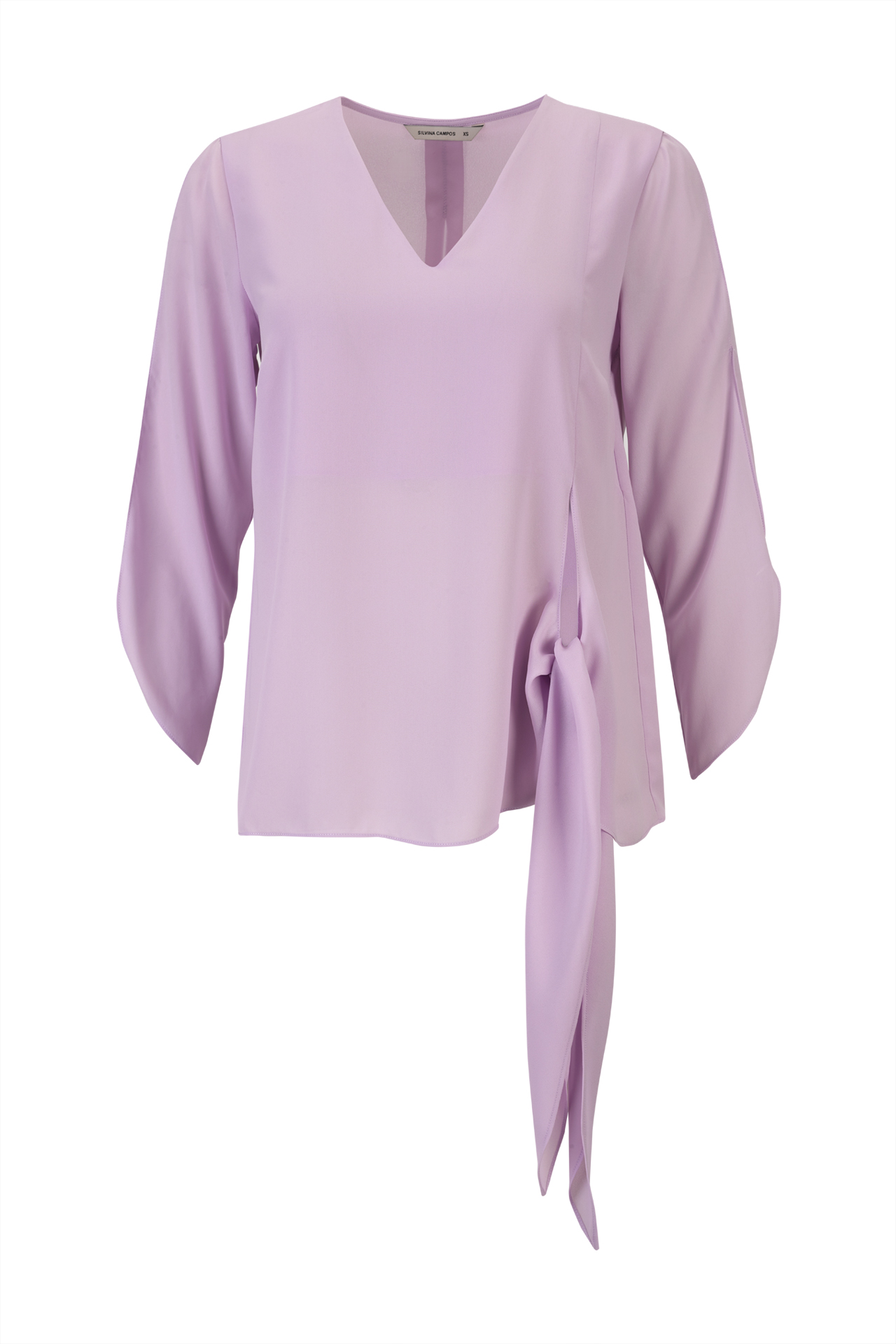 Blouse with side bow