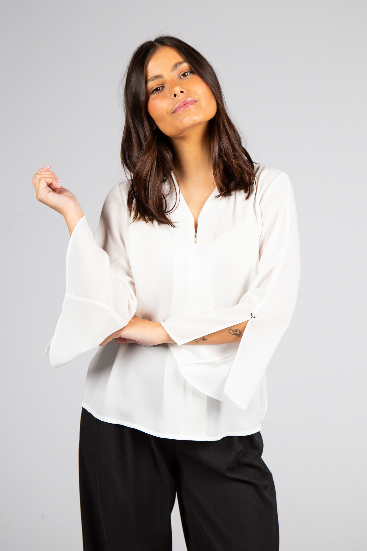 Túnica fecho invisível