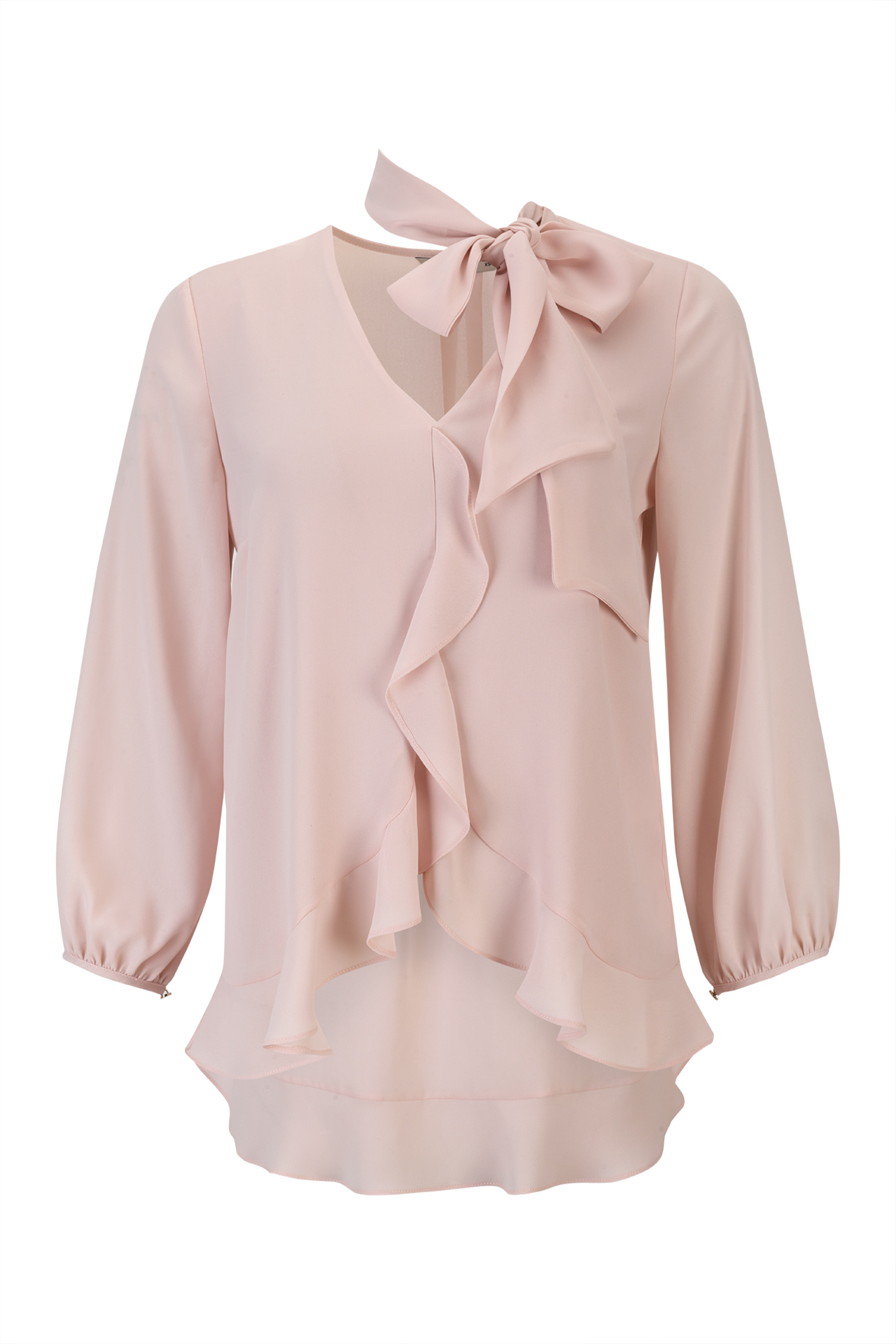 Túnica folhos e laçada