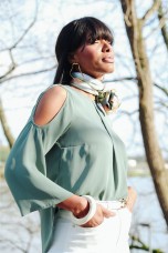 Túnica mangas com abertura