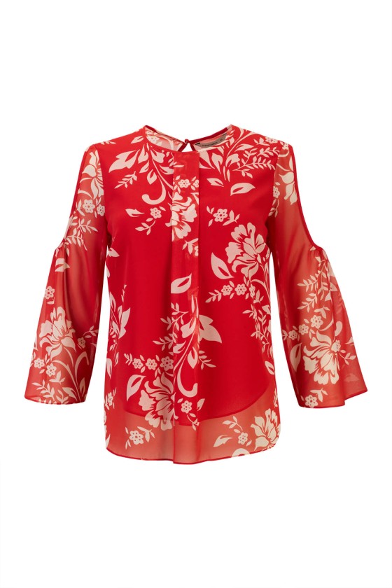 Túnica mangas com abertura