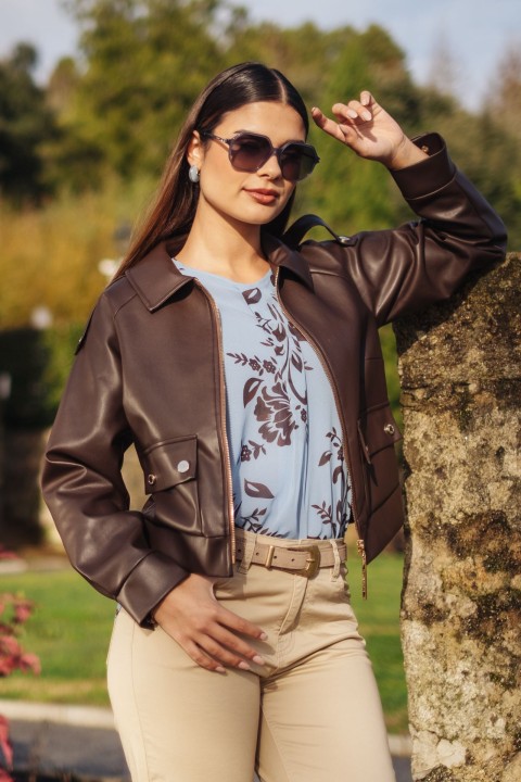 T�nica mangas com abertura