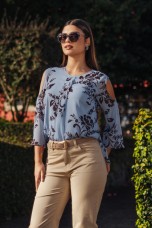 Túnica mangas com abertura