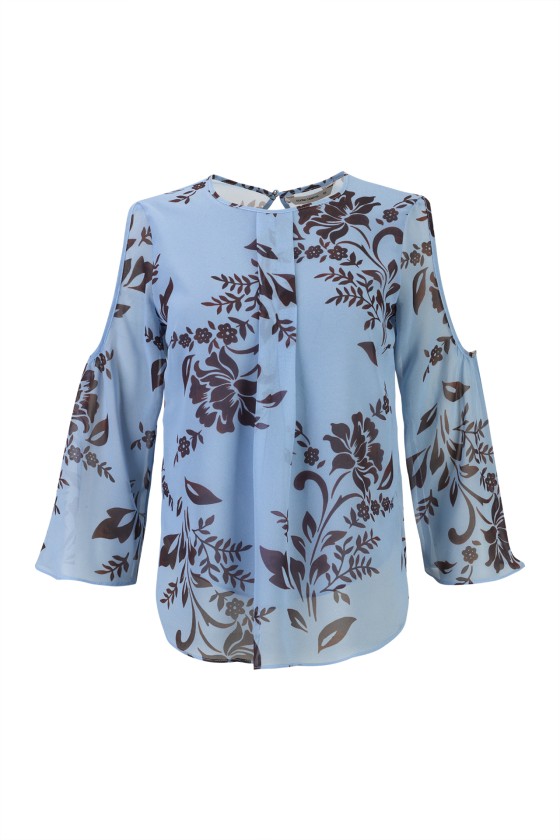 Túnica mangas com abertura