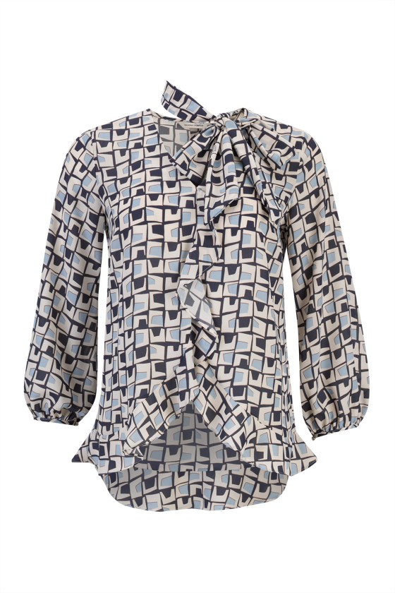 Túnica folhos e laçada