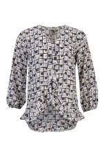 Túnica folhos e laçada