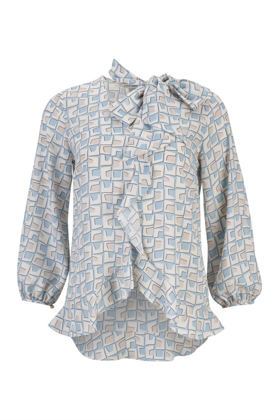 Túnica folhos e laçada