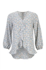 Túnica folhos e laçada