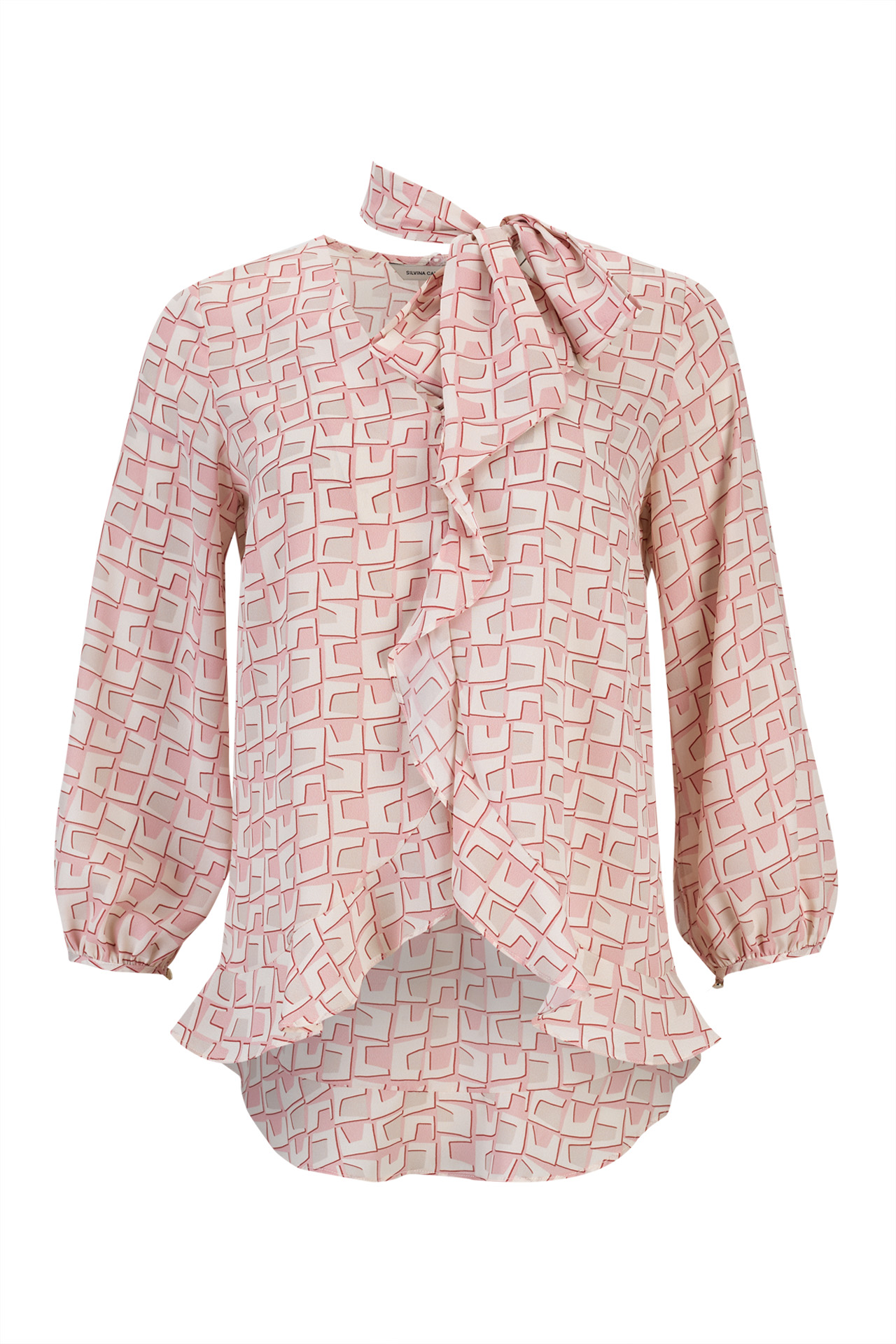 Túnica folhos e laçada