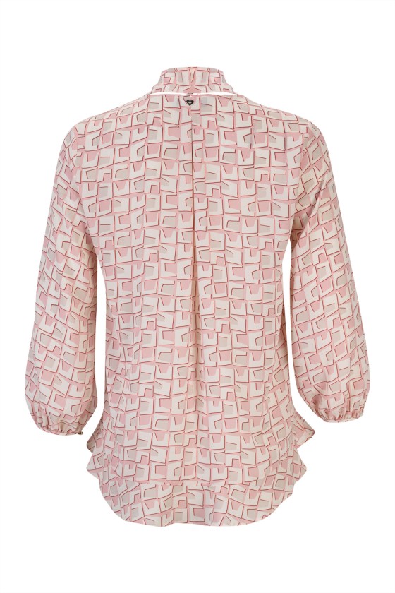 Túnica folhos e laçada