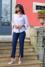 Túnica gola drapeada