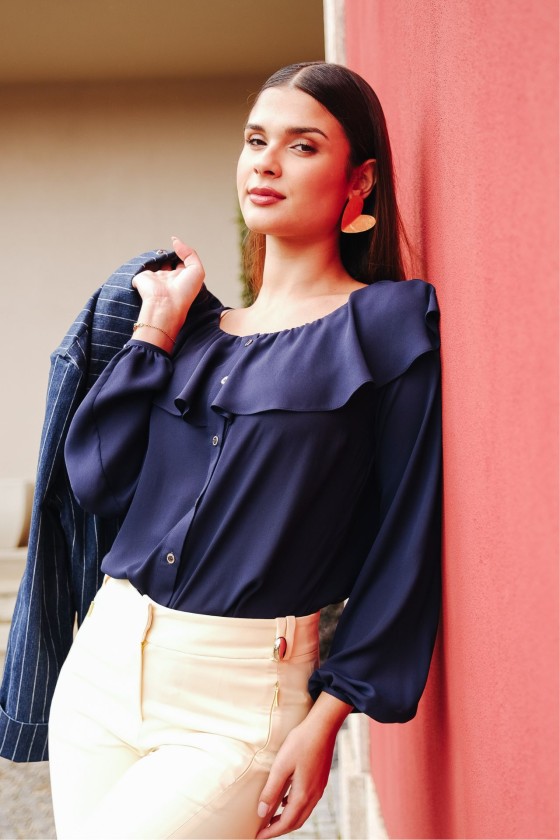 Túnica gola marinheiro