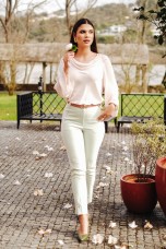 Túnica gola drapeada