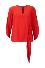 Blouse with side bow