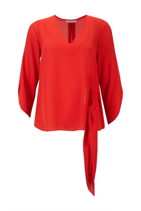 Blouse with side bow