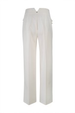Trousers with double front flap