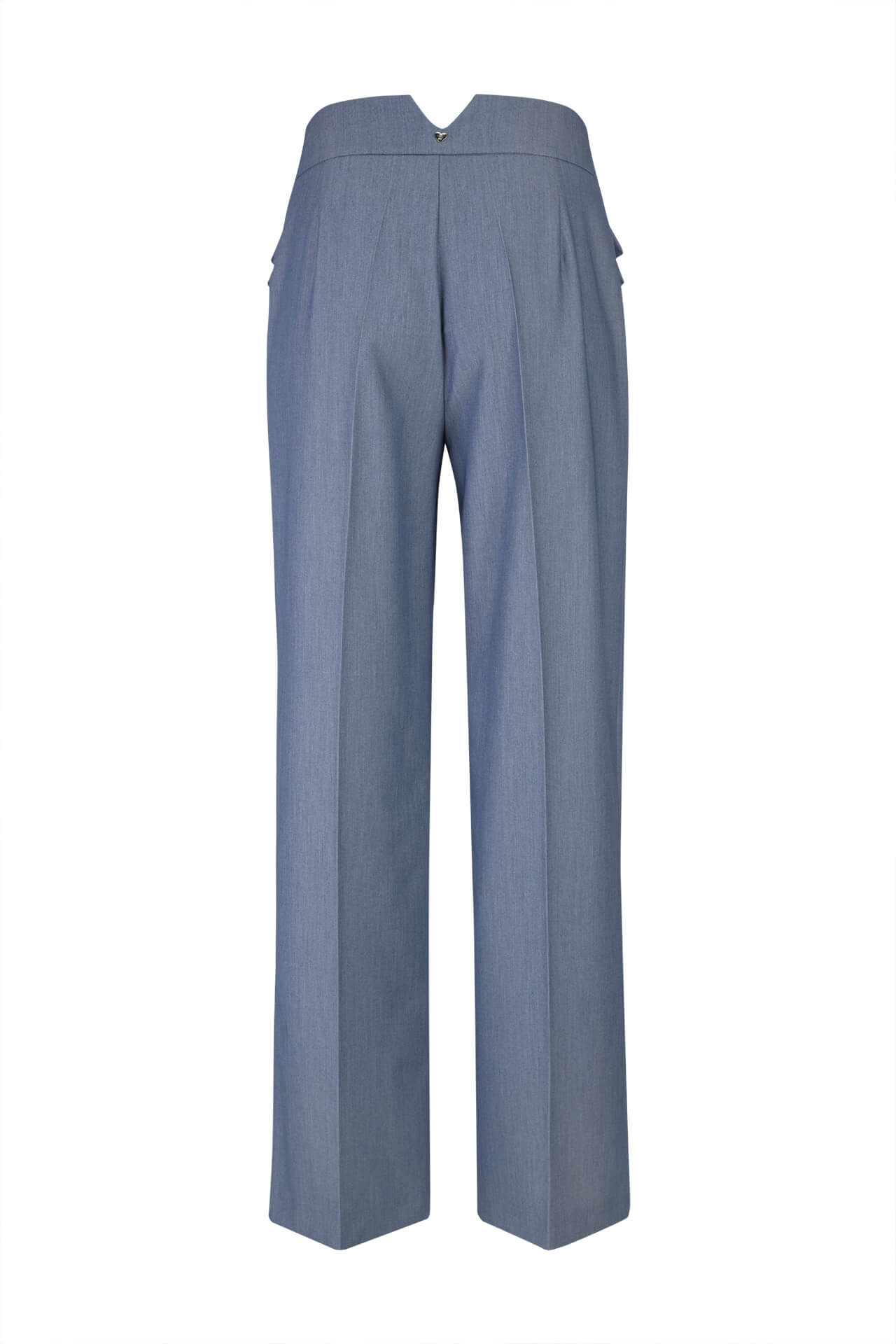 Trousers with double front flap