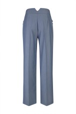 Trousers with double front flap